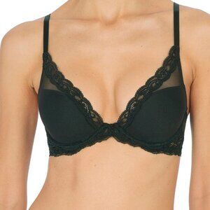 Natori Feathers Luxe Mesh Full Fit Lace Bra Black Size 32DDD